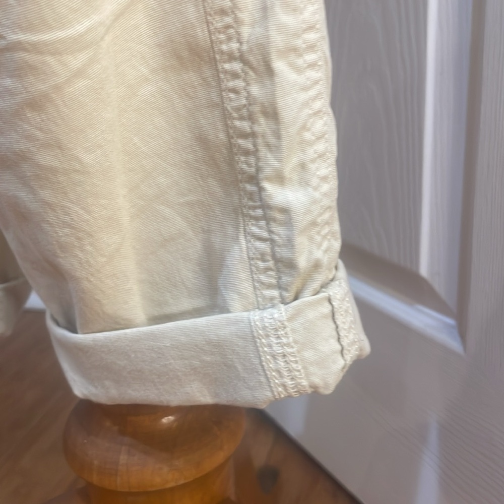 Sonoma Mid Rise Capri pants khaki tan elastic drawstring waist women’s PL petite - Picture 7 of 16